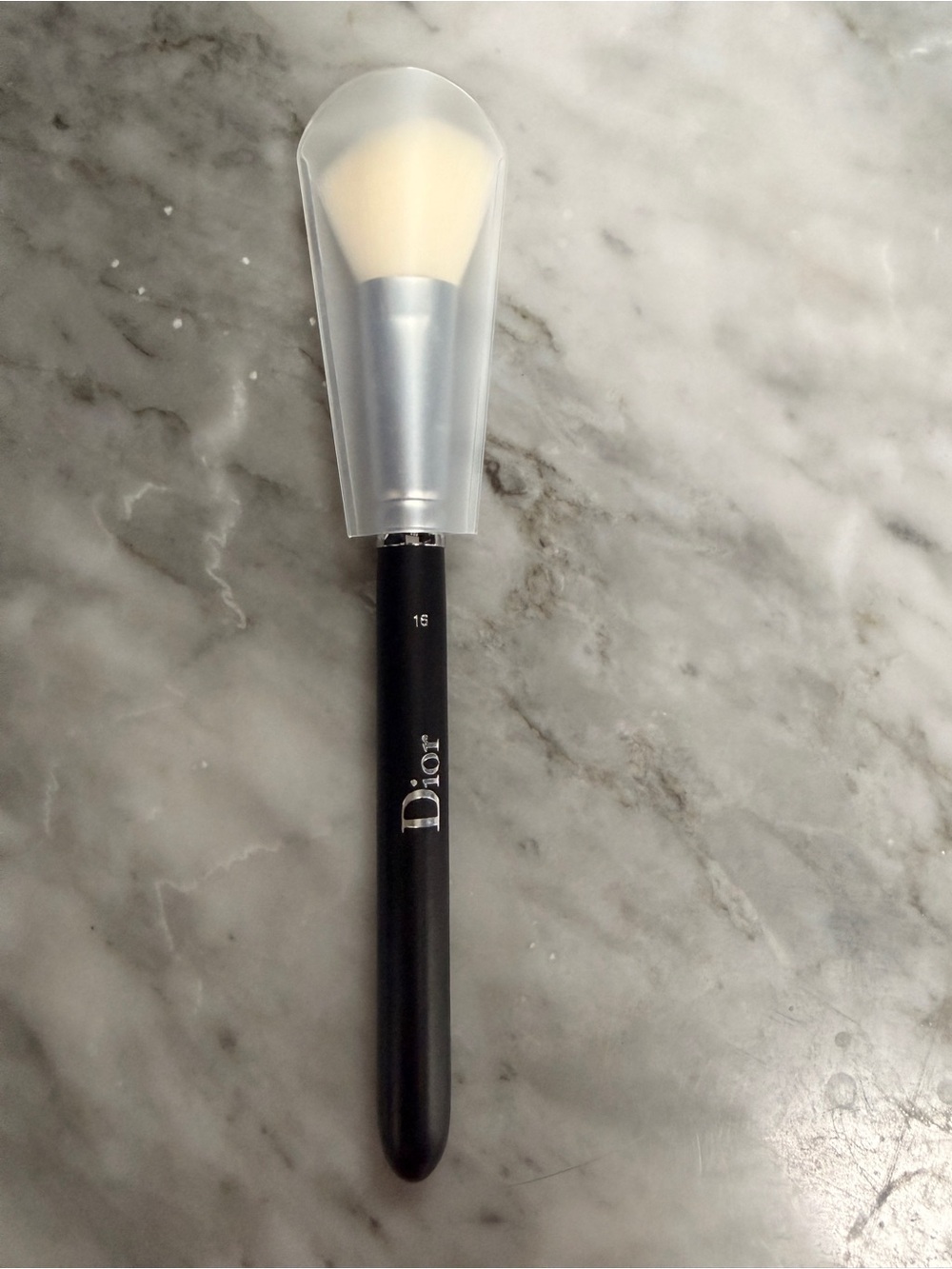 Dior Powder Brush — Black Handle with Cream Bristles